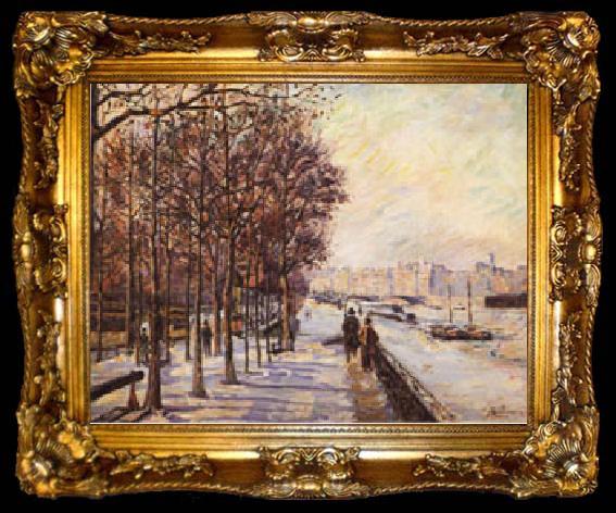 framed  Armand Guillaumin Quai de la Gare, ta009-2
